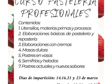 CURSO PASTELERÍA PROFESIONALES